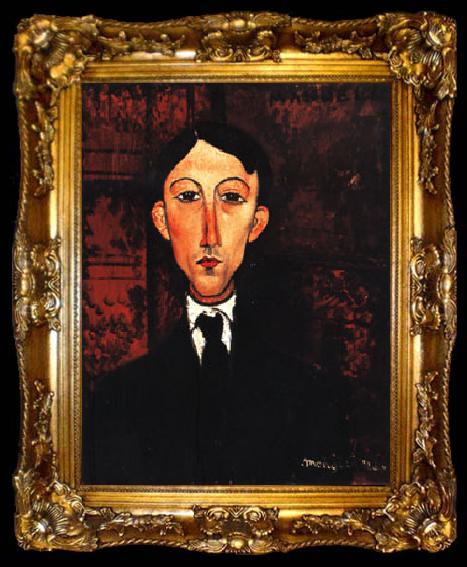 framed  Amedeo Modigliani Portrait of Manuello, ta009-2